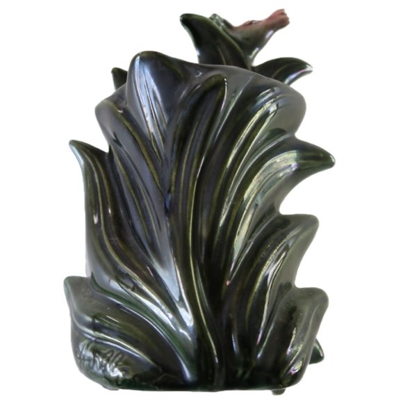 vtg HULL Giraffe & Palm Planter #115 ceramic vase - Picture 2 of 5